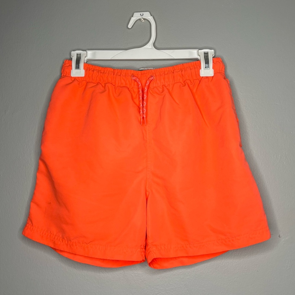 Primark Neon Orange Lined Swim Shorts Bathing Suit T